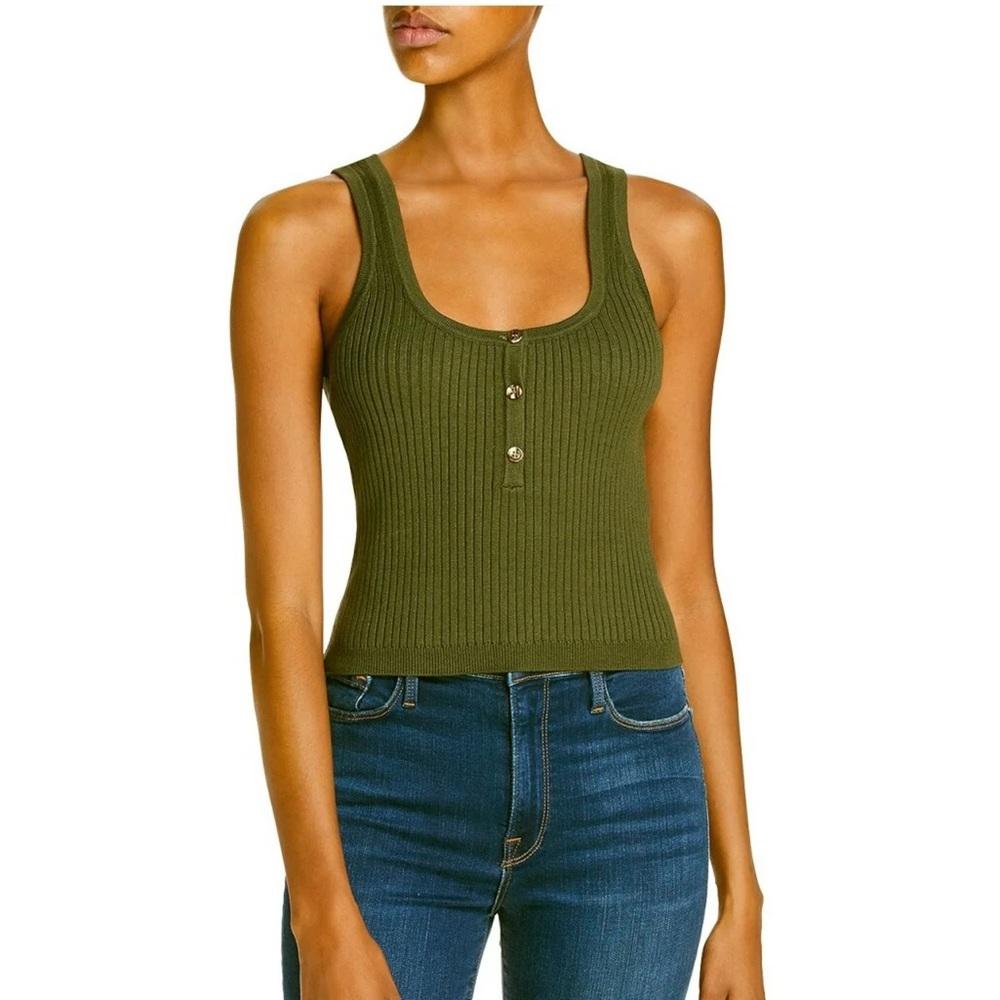 Olive Knit Tank Top Size S
